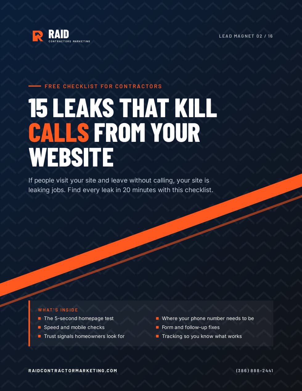15 Leaks That Kill Calls From Your Website cover